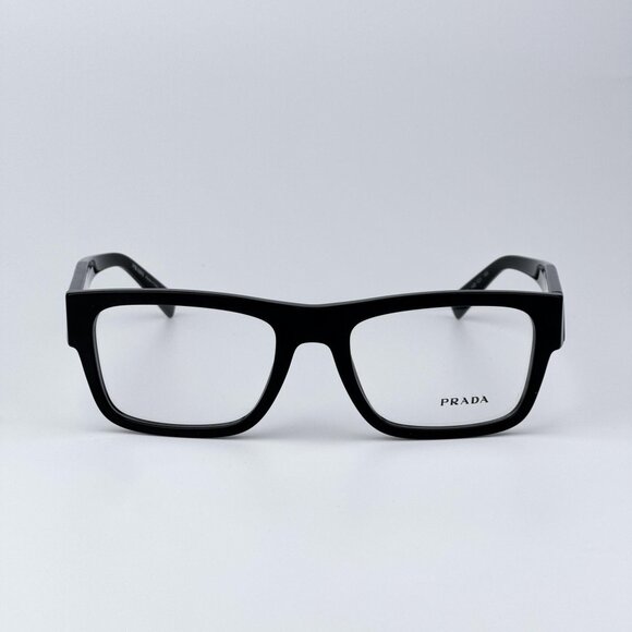 Prada PR15YV 1AB1O1 Women BRAND NEW Eyeglasses Black Rectangle Unisex - Picture 1 of 10